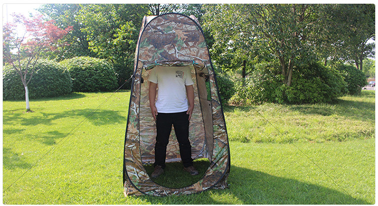 Cheap Goat Tents 1Person Portable Privacy Shower Toilet Camping Pop Up Tent Camouflage UV Function Outdoor Dressing Photography Watching Bird   